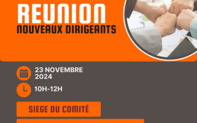 Réunion nouveaux dirigeants